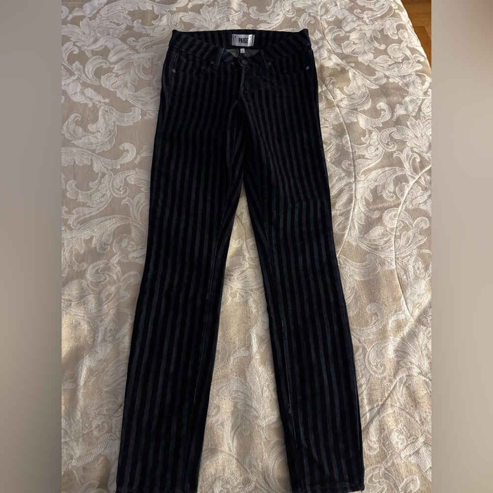 PAIGE Dark Striped Denim